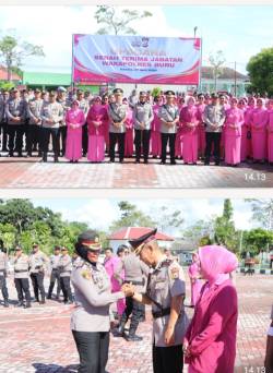 UPACARA SERAH TERIMA JABATAN WAKAPOLRES BURU, KOMPOL JUFRI JAWA RESMI MEMEGANG TUGAS BARU 