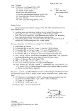 Kustolani Gugat Terbitnya Surat Tanah, Camat Jebus Turun Tangan Mediasi Sengketa Lahan