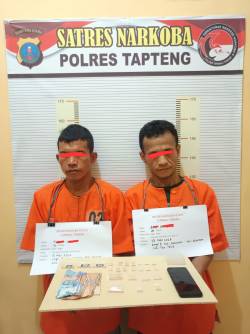 Sat Resnarkoba Polres Tapteng Ringkus Dua Pengedar Sabu di Kelurahan Sarudik