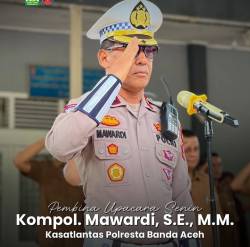 Kesigapan Kasat Lantas Polresta Banda Aceh Dalam Mengawal Para Pendemo