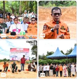 Bupati Tapteng Lakukan Peletakan Batu Pertama Huntap Bantuan Caritas Indonesia 