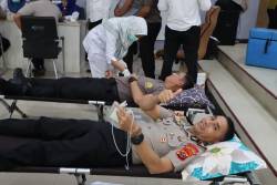 Sambut HUT Bhayangkara ke-80, Polres Tapteng Gelar Aksi Donor Darah