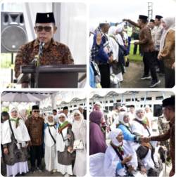 Bupati Tapteng Sambut Kepulangan Jamaah Haji, Ajak Jamaah Menjadi Penggerak Kegiatan Keagamaan