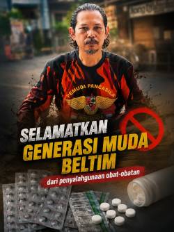 Iwan Gabus Ketua PP Beltim meminta agar TNI-POLRI, DPRD, Pemkab, BPOM, BNN, Ormas, OKP, Wartawan dan Masyarakat, Untuk Mengawasi Penyalahgunaan Obat-Obatan di Beltim