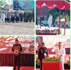 UPACARA HARI BHAYANGKARA KE-80 DI PIMPIN OLEH BUPATI BURU IKRAM UMASUGI