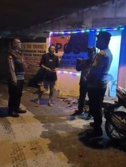 Pawas Polsek Sunggal Cek Pos Kamling, Ajak Warga Aktif Jaga Lingkungan