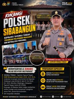 Kapolres Tapteng Kunker Ke Polsek Sibabangun, Minta Personel Maksimalkan Pelayanan dan Hindari Pelanggaran