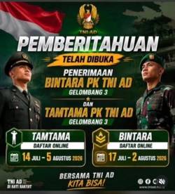 Kasipers Korem 045/Gaya: Saatnya Generasi Muda Mengabdi untuk Bangsa Melalui TNI AD