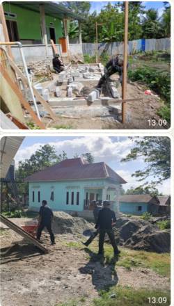 KARYA BAKTI TNI SENERGI KODIM 1506/NAMLEA DAN YONIF TP 821/BUPOLO BANGUN MCK DI WAELATA