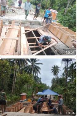 KARYA BAKTI SKALA BESAR TNI TA. 2026: AKSELERASI PEMBANGUNAN JEMBATAN BETON DESA WAELIKUT