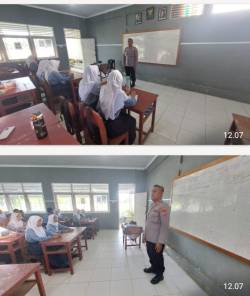 KASAT BINMASA POLRES BURU SUKSES LAKSANAKAN PROGRAM POLISI MENGAJAR DI SMA NEGERI 1 BURU