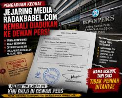 Usai Dirut BUMD Babel, Kini Agoeng Noegroho Adukan Jejaring Media RadakBabel.com ke Dewan Pers
