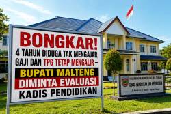 BONGKAR! 4 TAHUN DIDUGA TAK MENGAJAR, GAJI DAN TPG TETAP MENGALIR — BUPATI MALTENG DIMINTA EVALUASI KADIS PENDIDIKAN