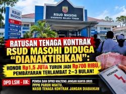 RATUSAN TENAGA KONTRAK RSUD MASOHI DIDUGA “DIANAKTIRIKAN”: HONOR Rp1,5 JUTA TURUN JADI Rp700 RIBU, PEMBAYARAN TERLAMBAT 2–3 BULAN!