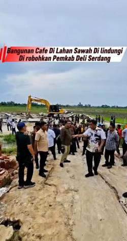 BONGKAR CAFE!! BUPATI DELI SERDANG PIMPIN LANGSUNG PENERTIBAN BANGUNAN DI KAWASAN LSD