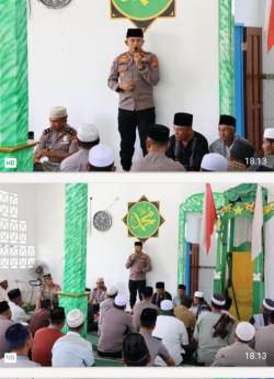 KAPOLRES BURU GELAR JUMAT KELILING DI MESJID AN-NUR JIKUMERASA 