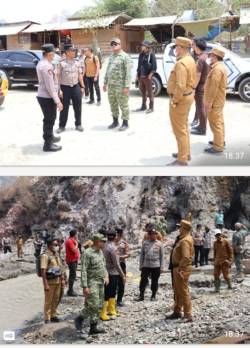 KAPOLRES BURU BERSAMA FORKOPIMDA TINJAU LANGSUNG LOKASI PETI GUNUNG NONA