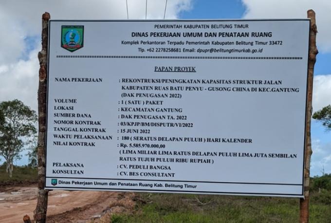 TERNYATA JALAN GUSONG CINA DI DESA BATU PENYU,SEBAGIAN BESARNYA BERADA DALAM KAWASAN HUTAN PRODUKSI SENUSUR SEMBULU