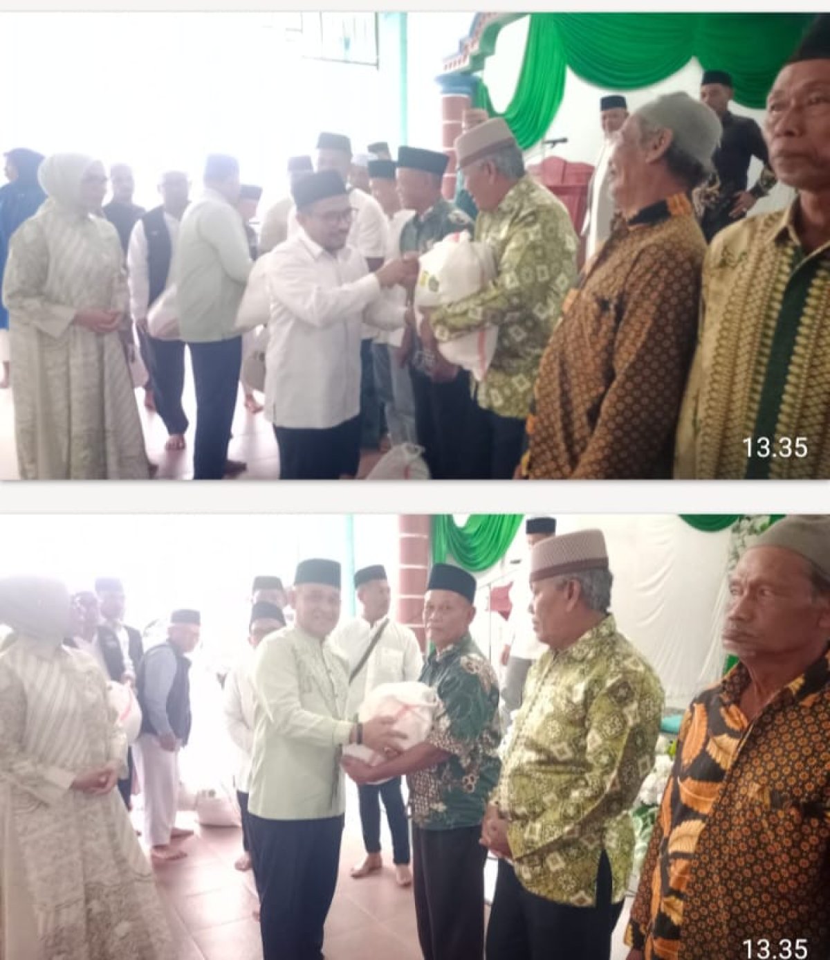 MELAKSANAKAN SAFARI RAMADHAN BUPATI DAN KETUA TP-PKK BURU MOHRA IKRAM UMASUGI SANTUNI ANAK YATIM PIATU