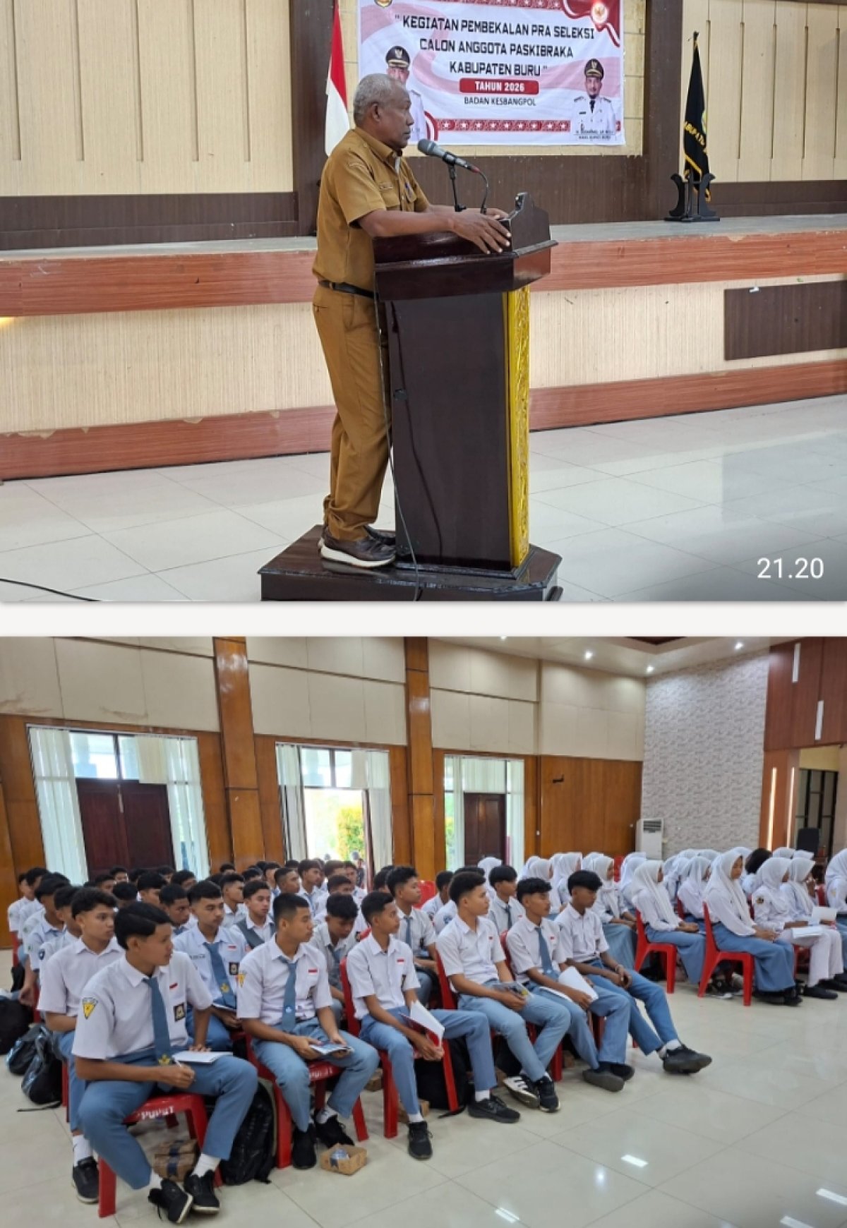 KESBANGPOL LAKSANAKAN PEMBEKALAN PRA SELEKSI CALON ANGGAOTA PASKIBRAKA KABUPATEN BURU TAHUN 2026