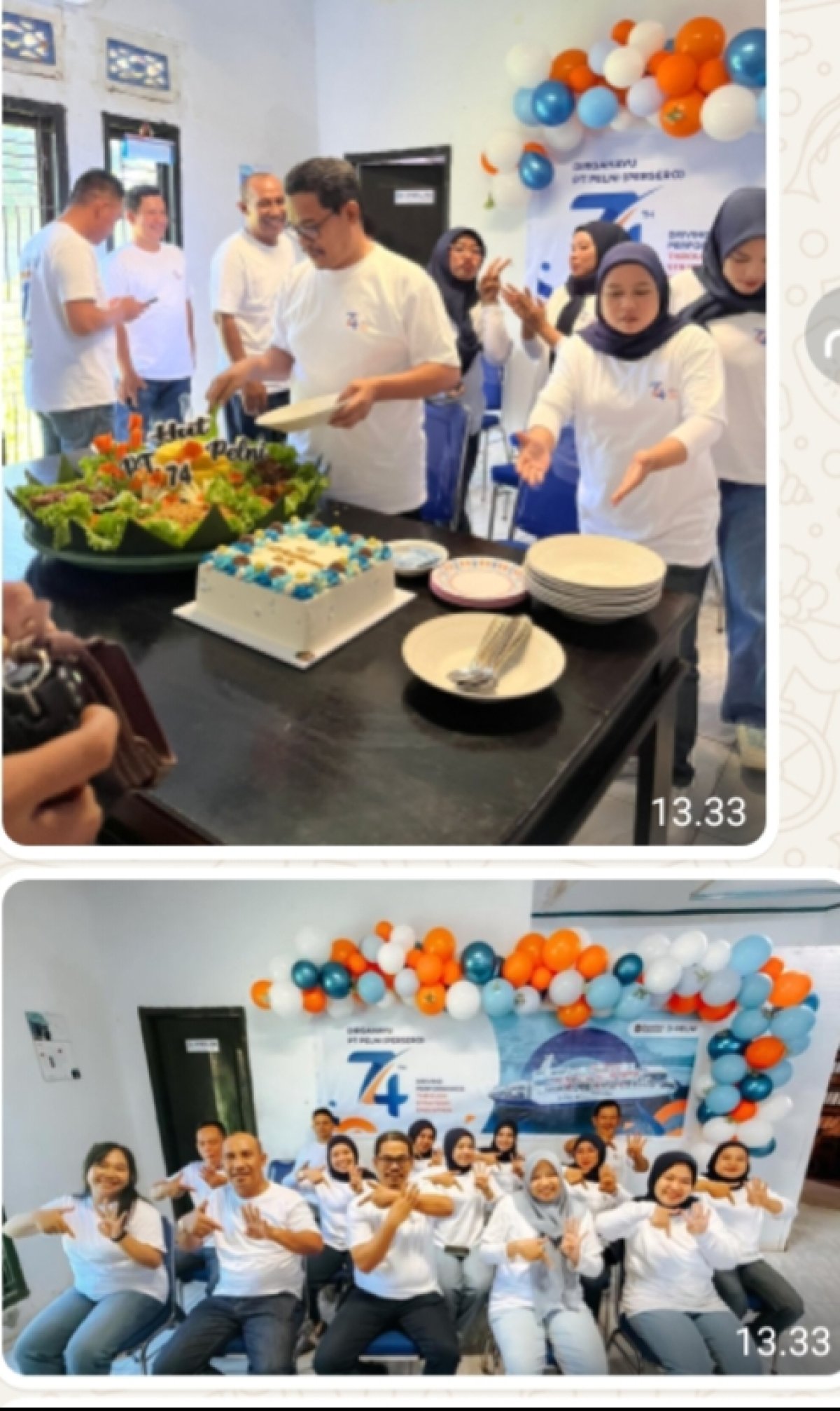 PELNI CABANG NAMLEA RAYAKAN HUT- KE  74 BERTEKAD PERKUAT KONEKTIVITAS DENGAN PELAYANAN SEPENUH HATI