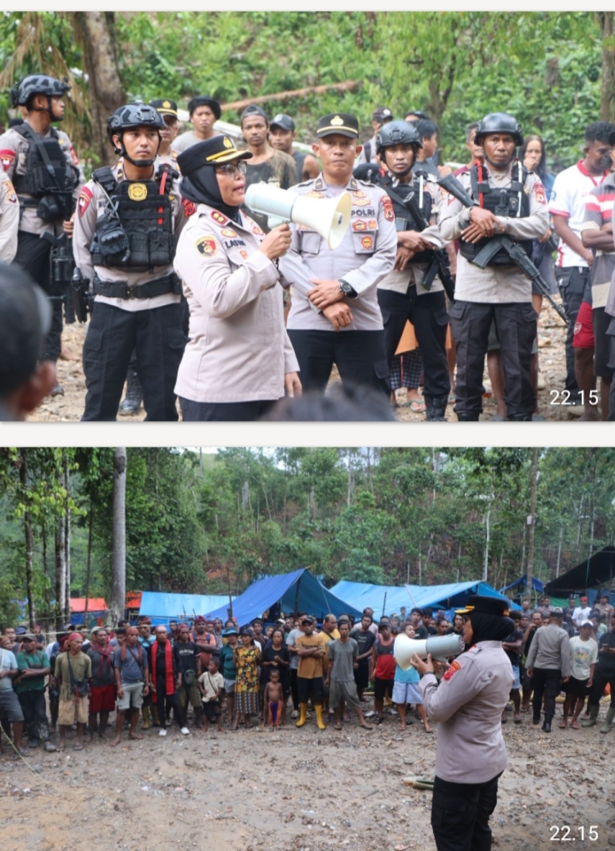 AMANKAN PROYEK STRATEGIS NASIONAL, POLRES BURU LAKSANAKAN PENERTIBAN DAN PENGOSONGAN AREAL PETI 