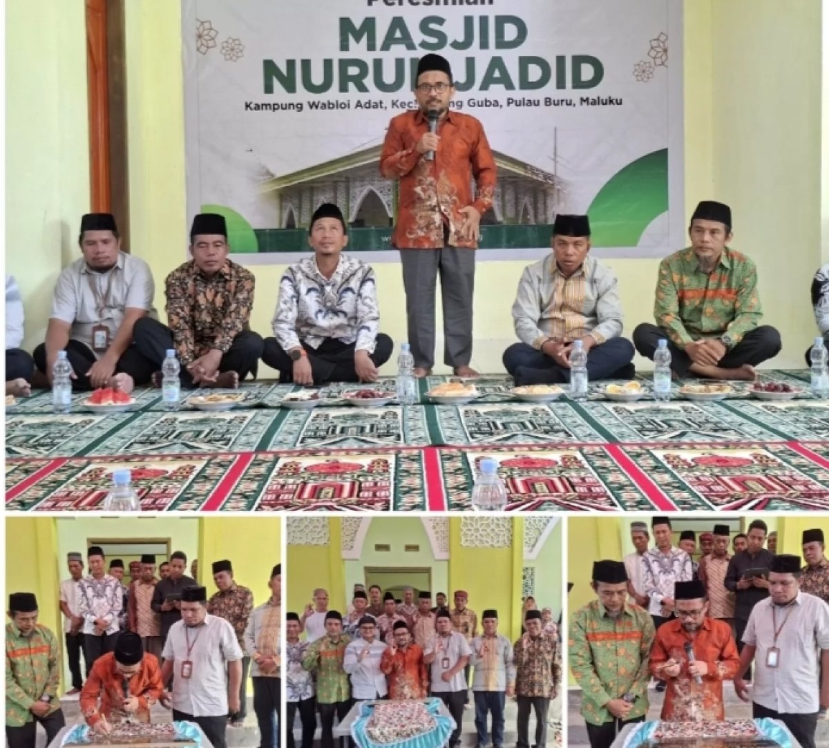 WAKIL BUPATI BURU SUDARMO RESMI MESJIT NURUL JADID DI DESA WABLOY KECAMATAN LOLONGGUB