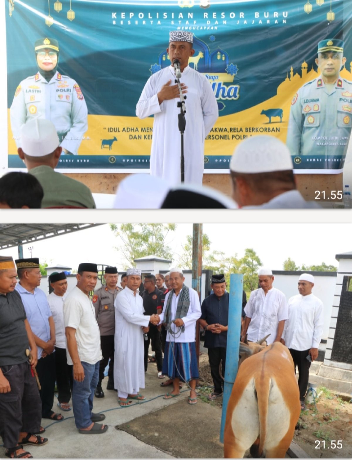 POLRES BURU LAKSANAKAN SHOLAT BERJAMAAH