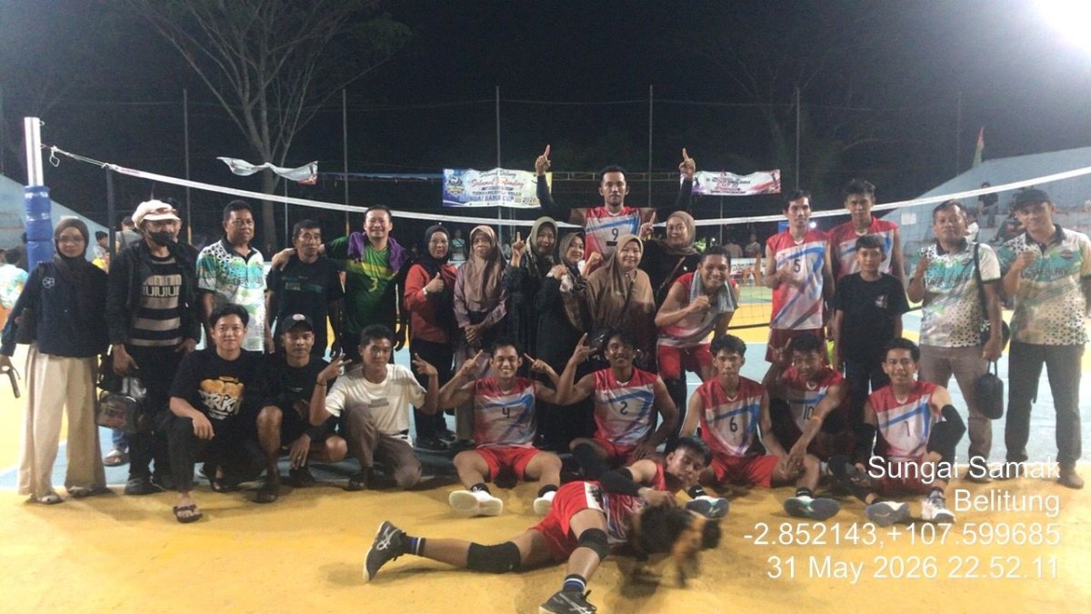Team Bola Volley Putra Desa Lalang Manggar Melaju ke Semi Final SUNGAI SAMAK CUP III Antar Desa se-Belitung