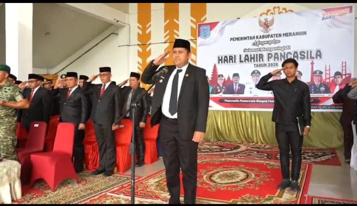 Pimpin Upacara Peringatan Hari Lahir Pancasila ke-79, Bupati M.Syukur Serukan Semangat Gotong Royong Untuk Kemajuan Daerah