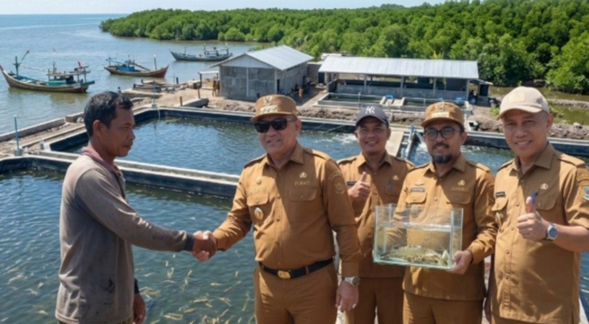 BUPATI BURU IKRAM UMASUGI RESMI TAMBAK UDANG DI DESA KAKI AIR KECAMATAN NAMLEA KABUPATEN BURU
