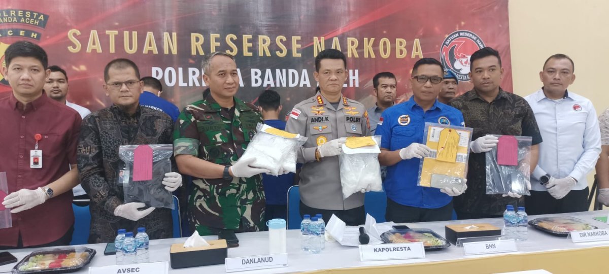 Polresta Banda Aceh, Berhasil Mengamankan 4 Kg Narkoba Jenis Sabu