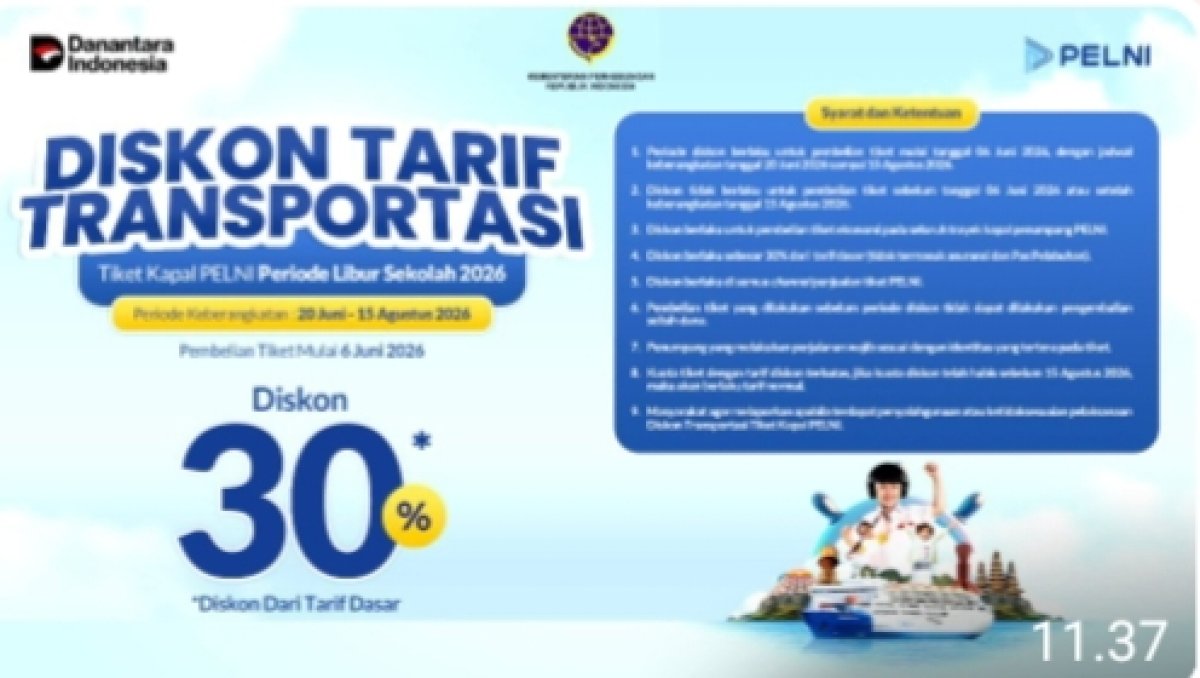 SAMBUT LIBUR SEKOLAH PT PELNI CABANG NAMLEA BERIKAN DISKON TARIF TRANSPORTASI 30% DENGAN PELAYANAN SEPENUH HATI