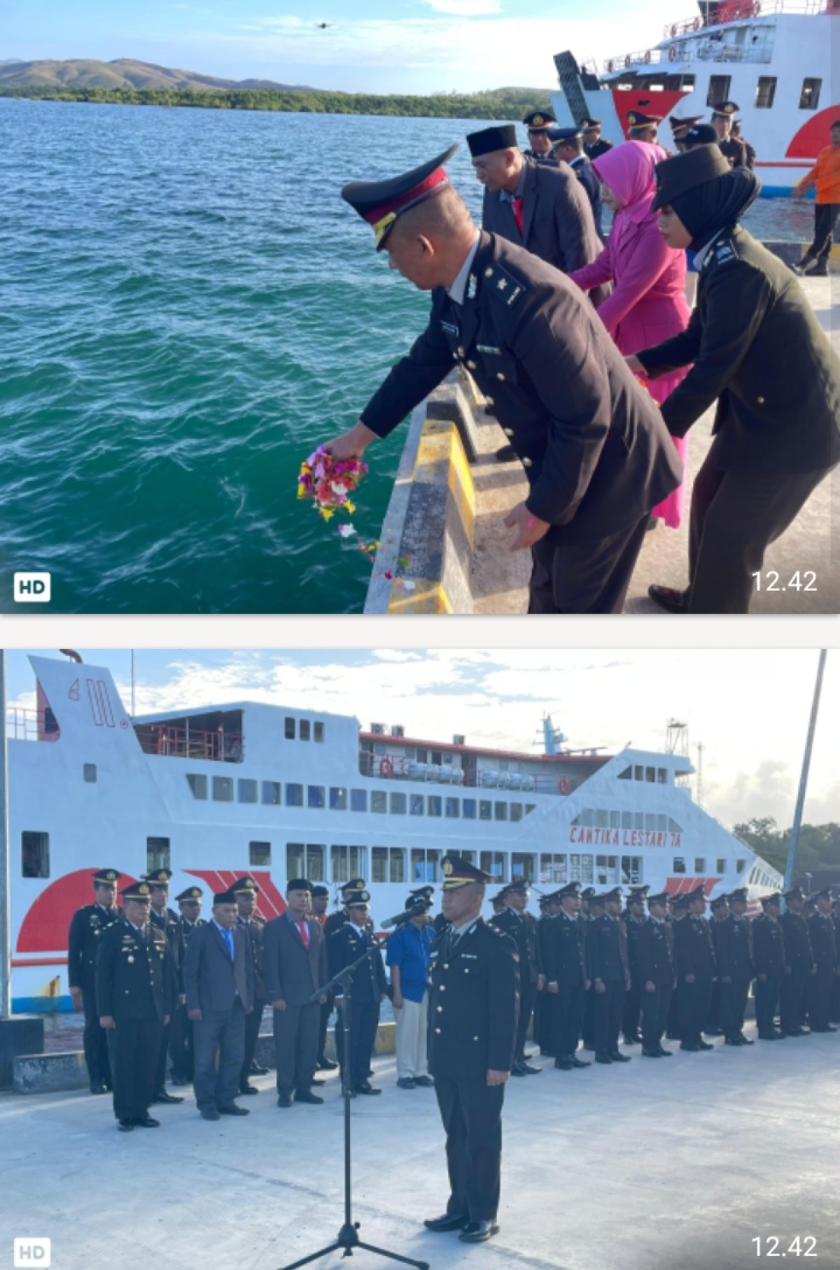 PERINGATAN HUT BHAYANGKARA KE-80: POLRES BURU LAKSANAKAN UPACARA TABUR BUNGA DI LAUT SEBAGAI BENTUK PENGHORMATAN KEPADA PARA PAHLAWAN