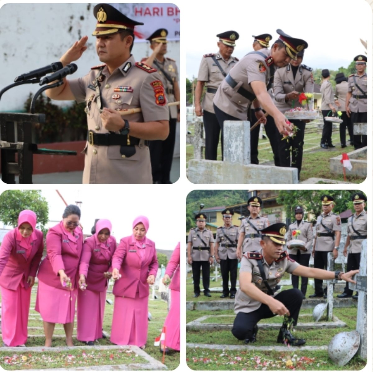 Jelang HUT Bhayangkara ke-80, Polres Tapanuli Tengah Gelar Upacara Ziarah di TMP Simare-Mare