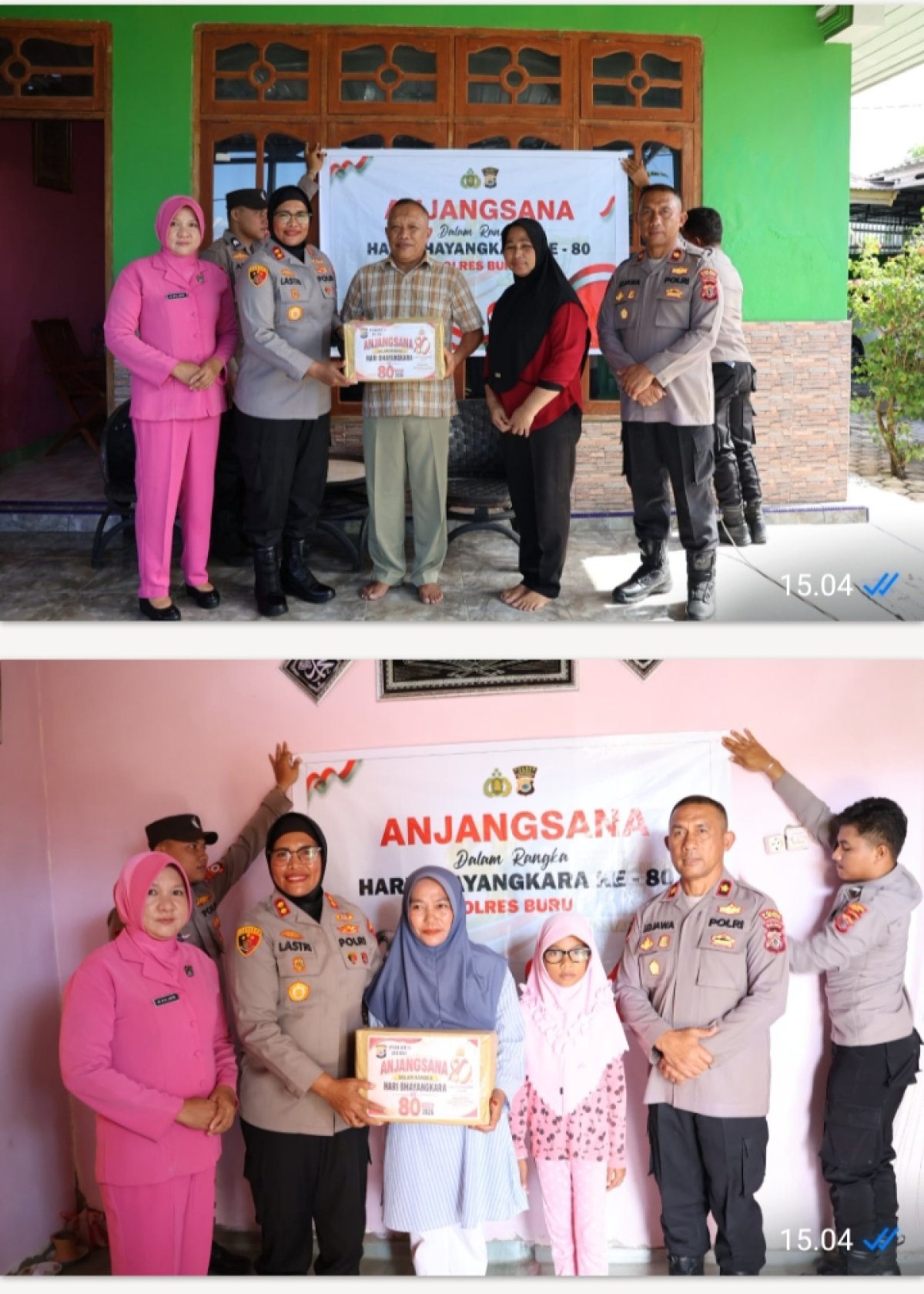 PERINGATAN HARI BHAYANGKARA KE-80: POLRES BURU PERERAT SILATURAHMI MELALUI KEGIATAN ANJANGSANA