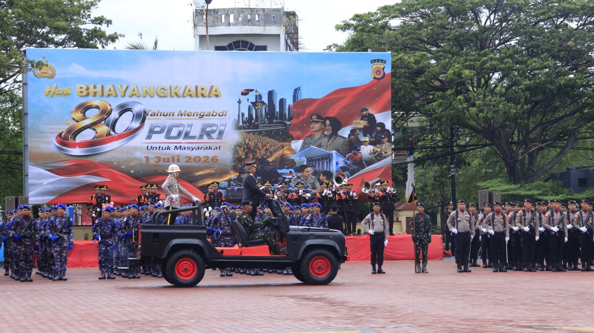 Wakapolda Aceh Pimpin Upacara Hari Bhayangkara ke-80, Bacakan Amanat Presiden RI