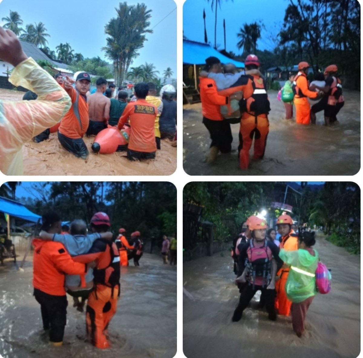Tim Gabungan BPBD Tapteng Gerak Cepat Evakuasi Warga Terdampak Banjir di 4 Kecamatan