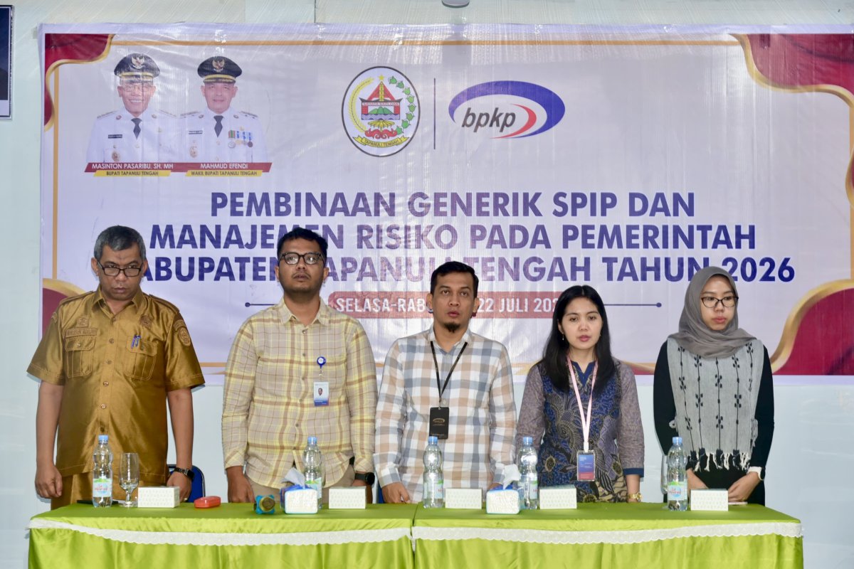 Wujudkan Tata Kelola Bersih dan Akuntabel, Pemkab Tapteng Gelar Workshop SPIP dan Manajemen Risiko