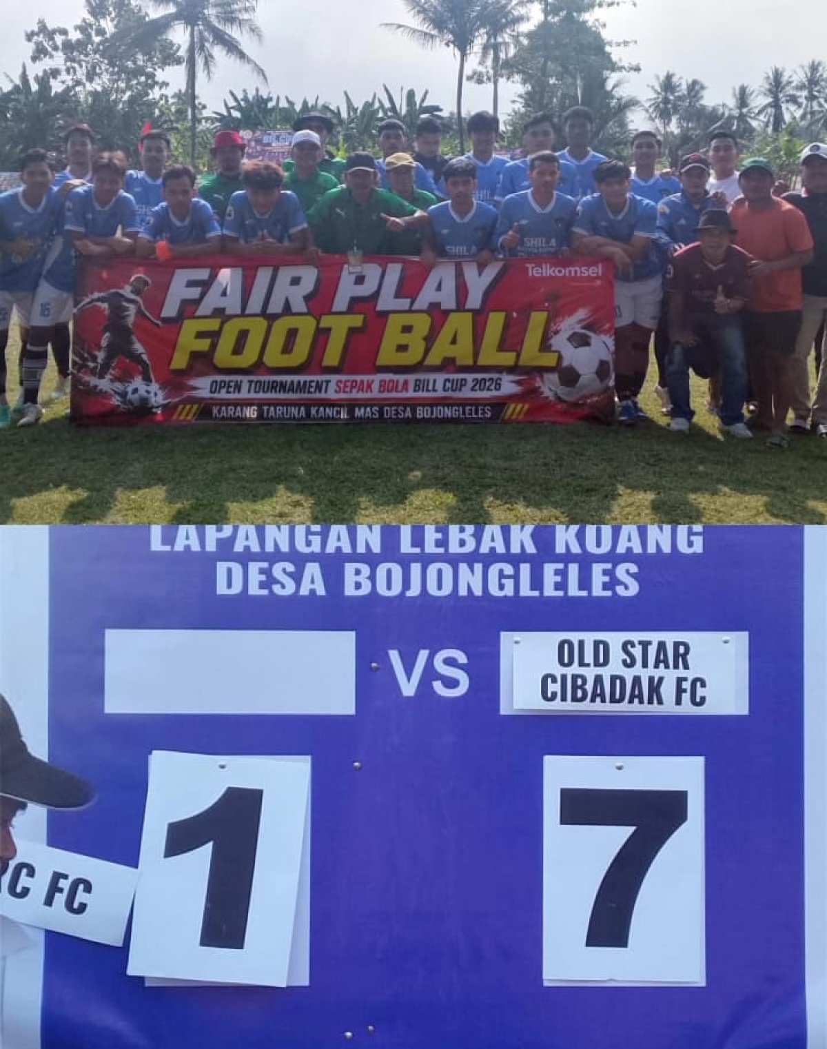 Old Star Cibadak FC Menang Telak 7-1 Atas KFC di Laga Pembuka Hari Kedua Open Tournament Bil Cup 2026
