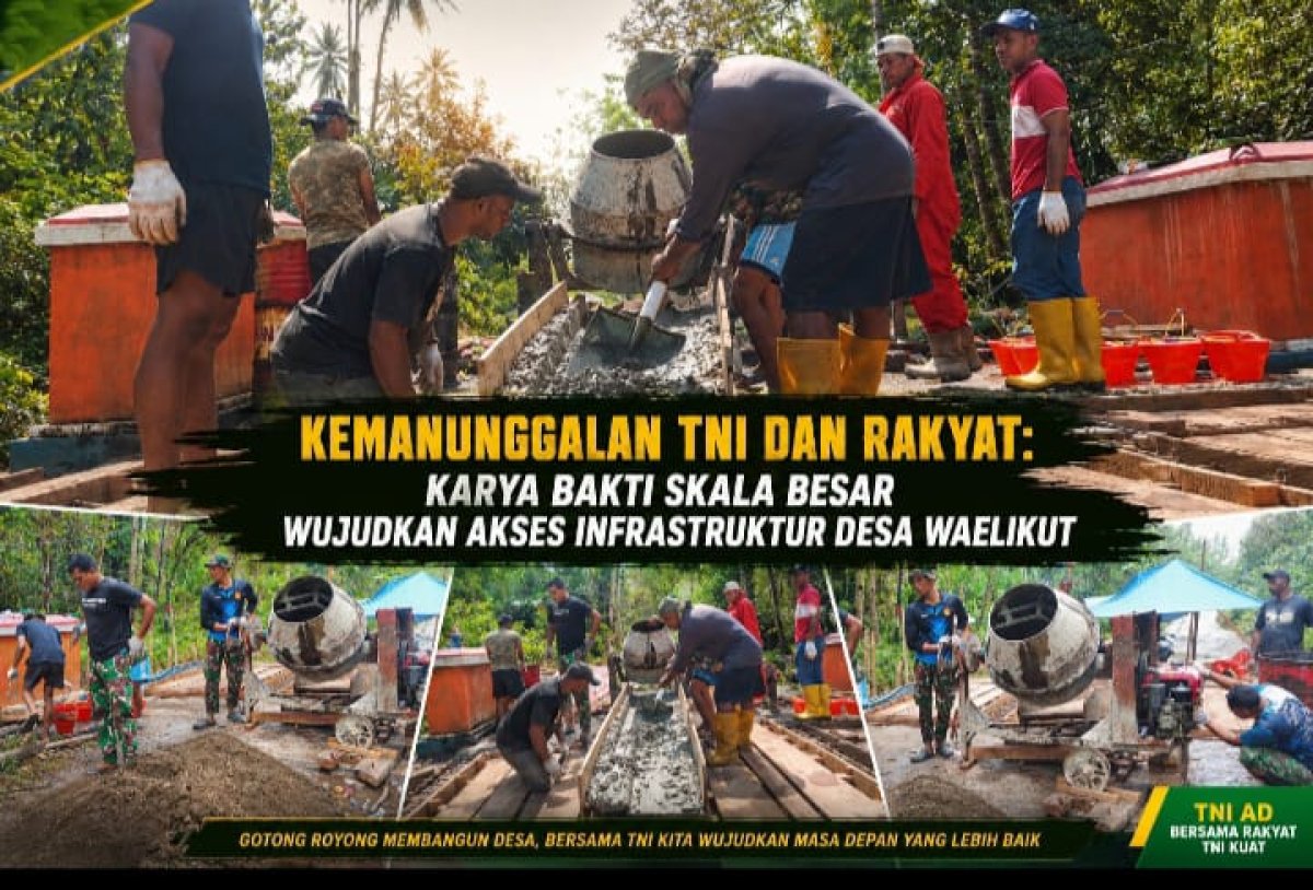TINJAU KARYA BAKTI TNI, DANREM 151/BINAIYA LAKUKAN KUNJUNGAN KERJA DI KABUPATEN BURU