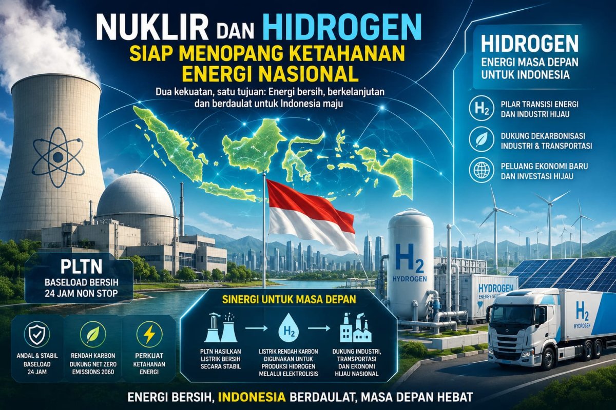 Nuklir dan Hidrogen Jadi Pilar Baru Ketahanan Energi Nasional Indonesia