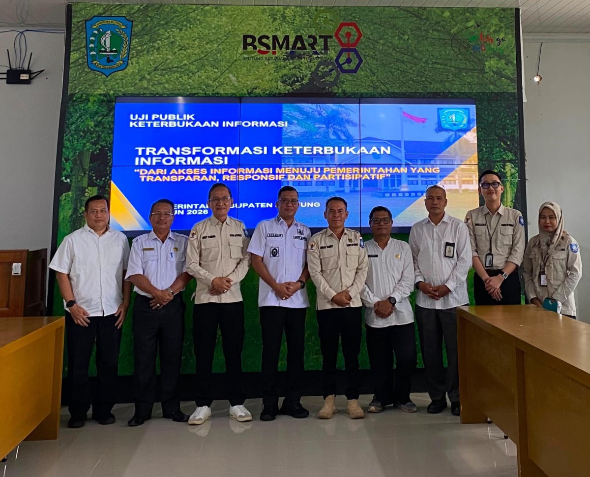 KI Babel Uji Presentasi dan Visitasi KIP 2026, Pemkab Belitung Tunjukkan Komitmen Keterbukaan Informasi
