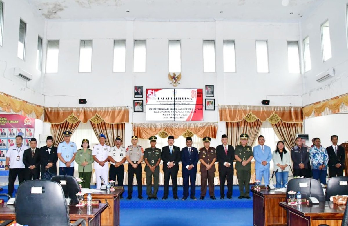 Peringatan Hari Jadi ke-81 Kabupaten Tapanuli Tengah, Diawali Rapat Paripurna Istimewa