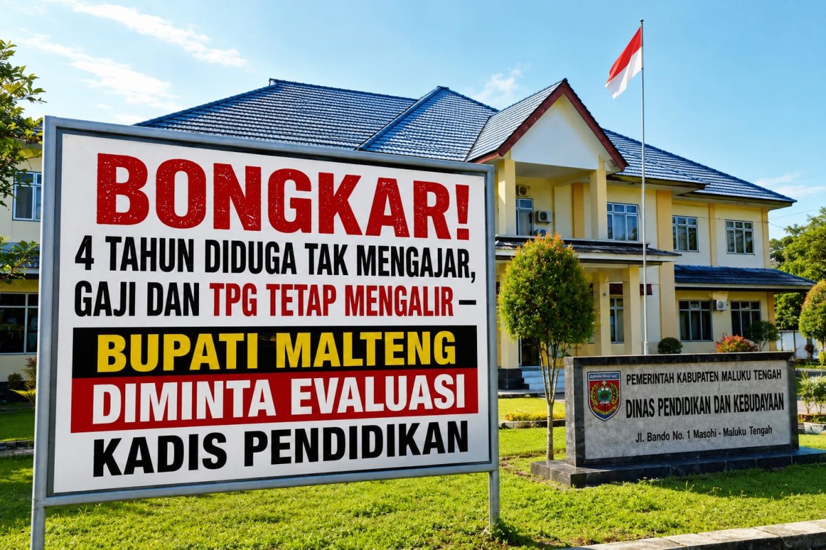 BONGKAR! 4 TAHUN DIDUGA TAK MENGAJAR, GAJI DAN TPG TETAP MENGALIR — BUPATI MALTENG DIMINTA EVALUASI KADIS PENDIDIKAN
