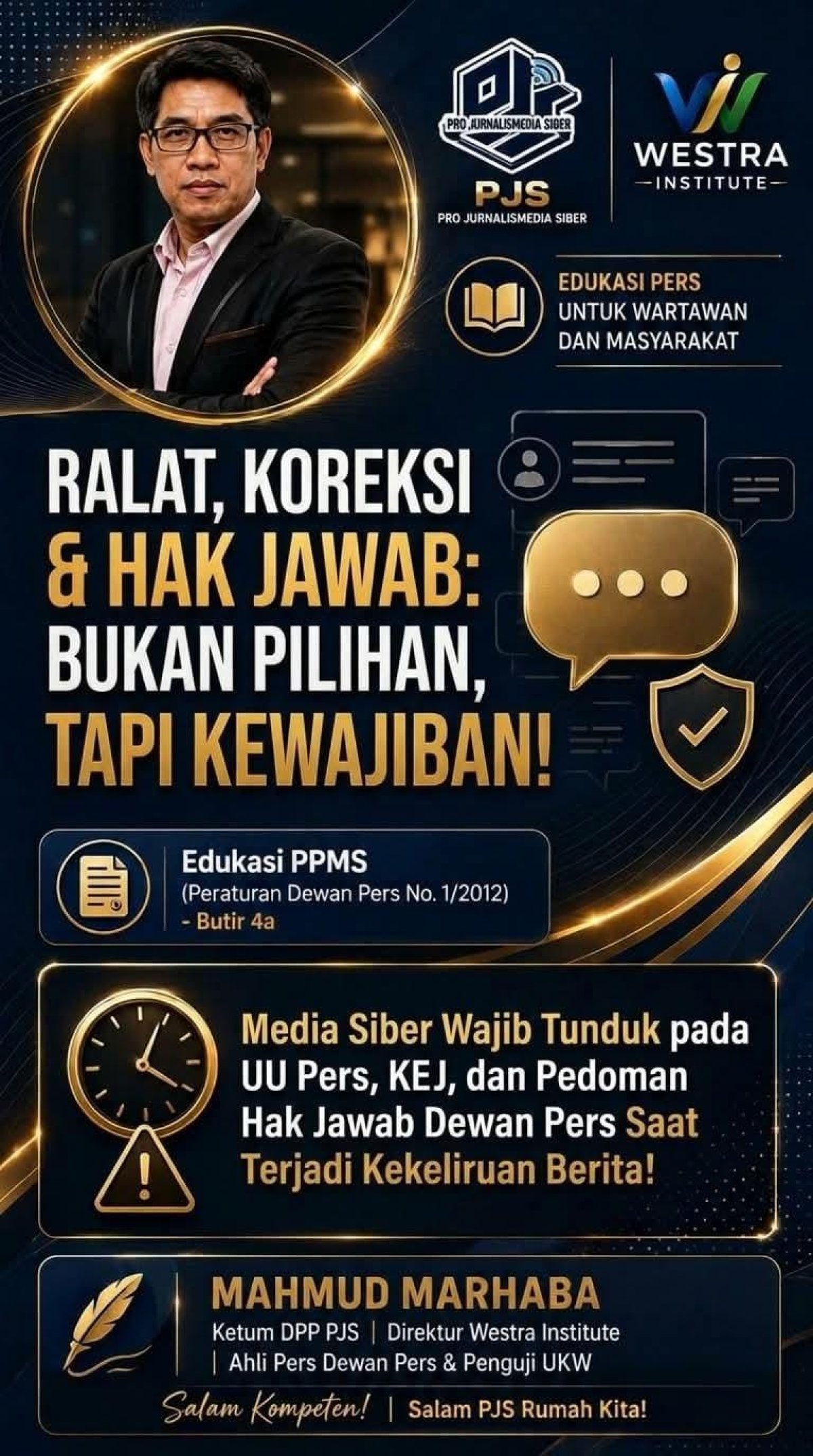 Berita Keliru? Media Siber Wajib Ralat, Koreksi dan Layani Hak Jawab