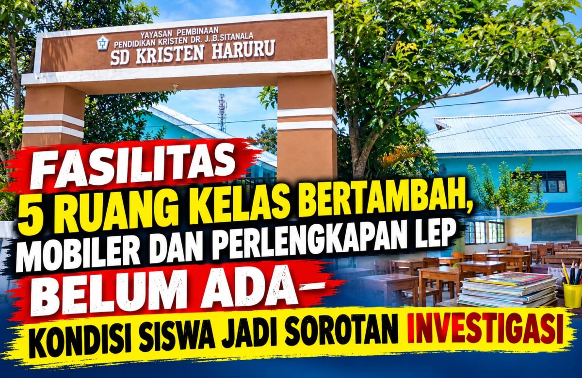 5 RKB Berdiri, Siswa SD Kristen Haruru Kesulitan Meja - Kursi: Ketua LSM IIK Desak Disdik Malteng Turun Tangan!