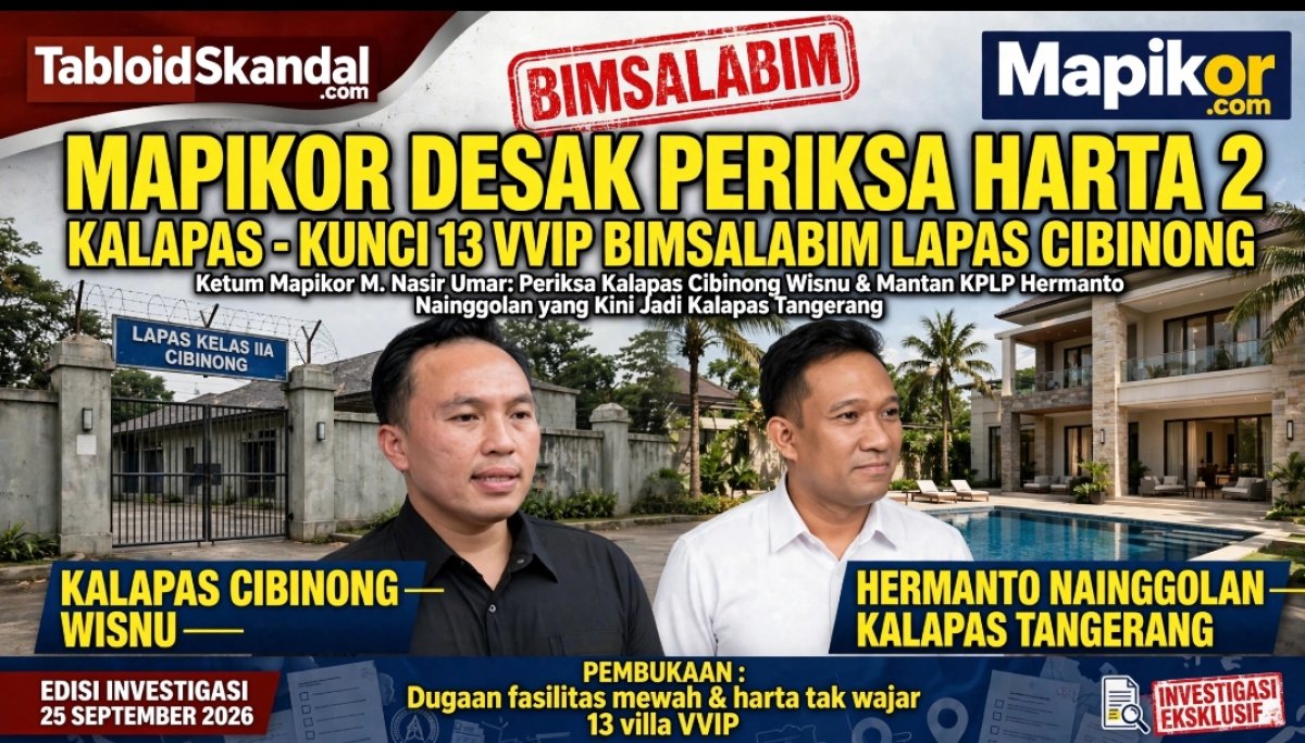 JANGAN CUMA KALAPAS CIBINONG! KETUM MAPIKOR DESAK KEKAYAAN MANTAN KPLP HERMANTO NAINGGOLAN YANG KINI JADI KALAPAS TANGERANG JUGA DIPERIKSA - DIDUGA KUNCI 13 VILLA VVIP NAPI SULTAN!