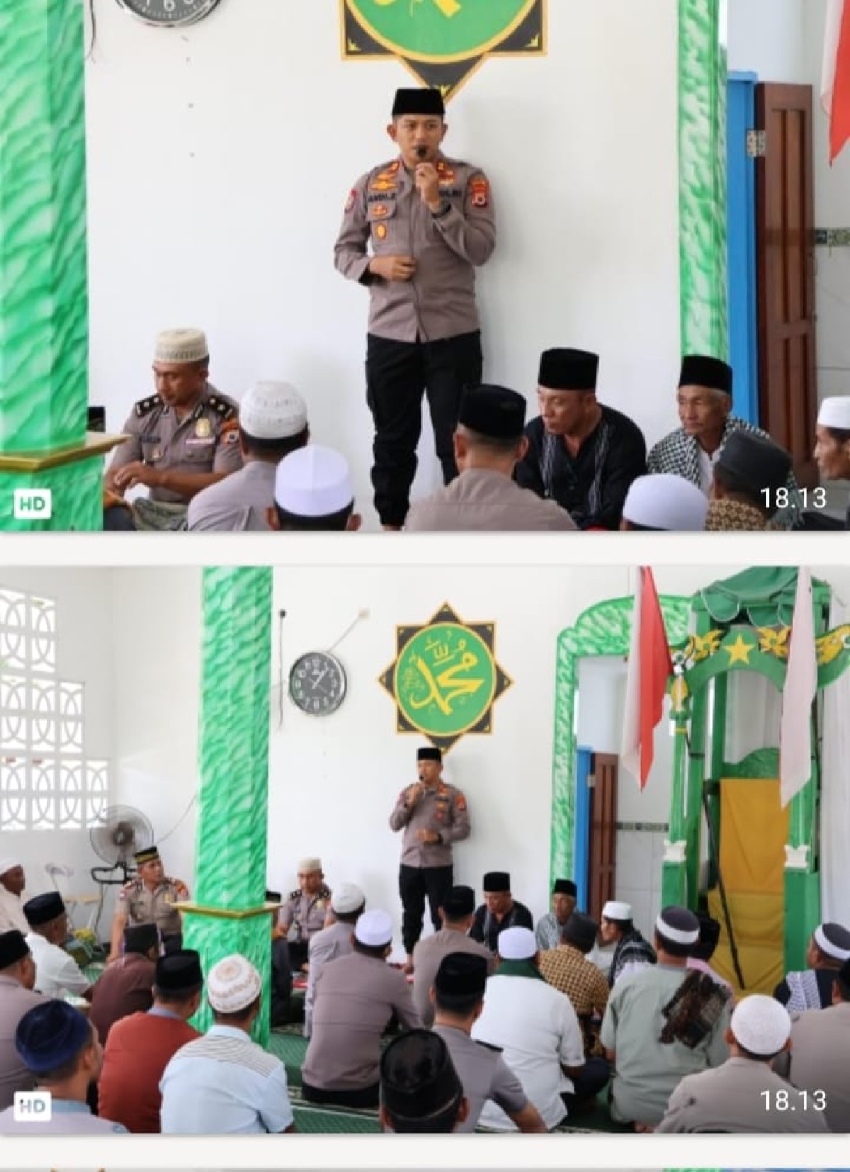 KAPOLRES BURU GELAR JUMAT KELILING DI MESJID AN-NUR JIKUMERASA 
