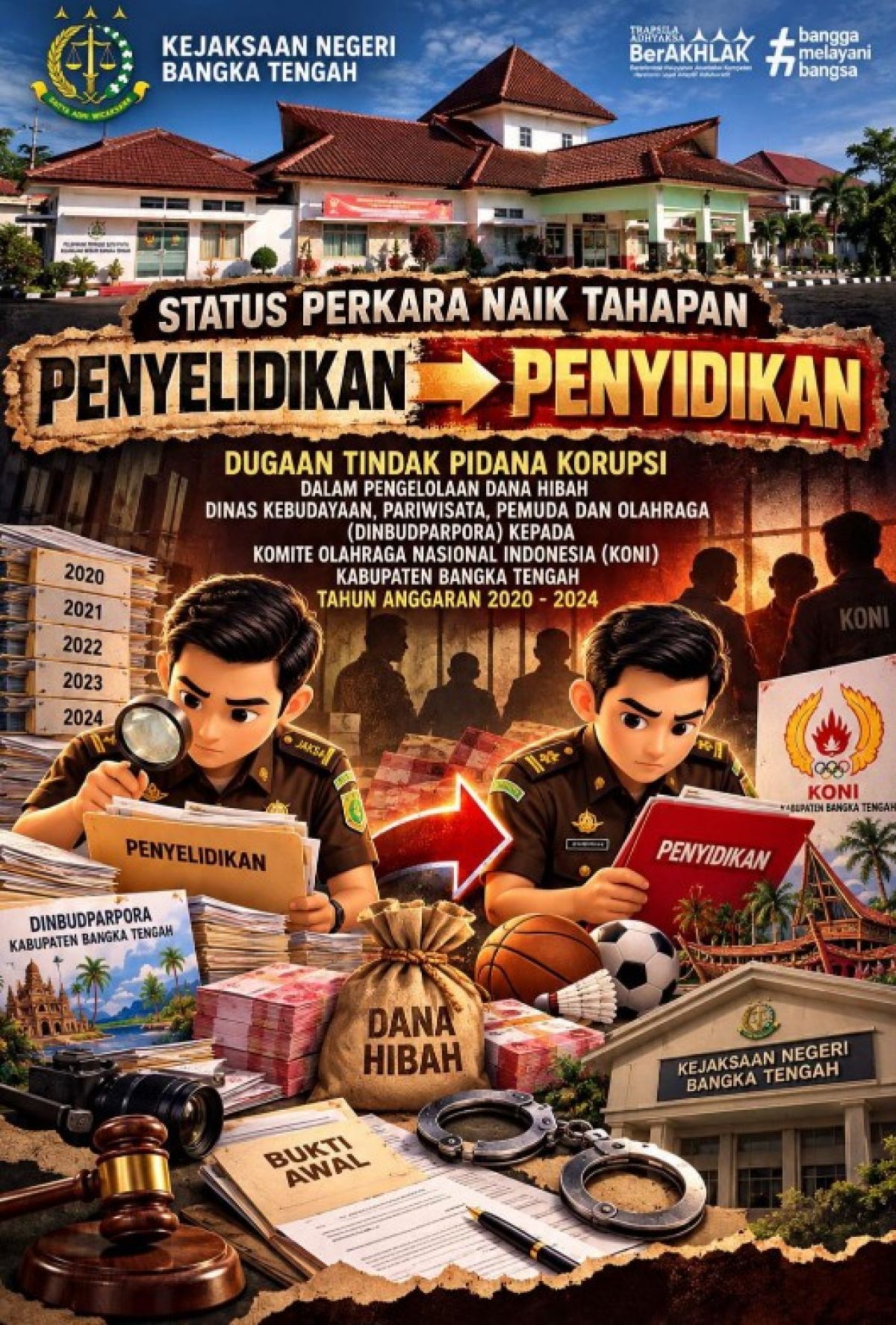 Kejari Bateng Naikkan Kasus Dugaan Korupsi Hibah KONI 2020–2024 ke Penyidikan